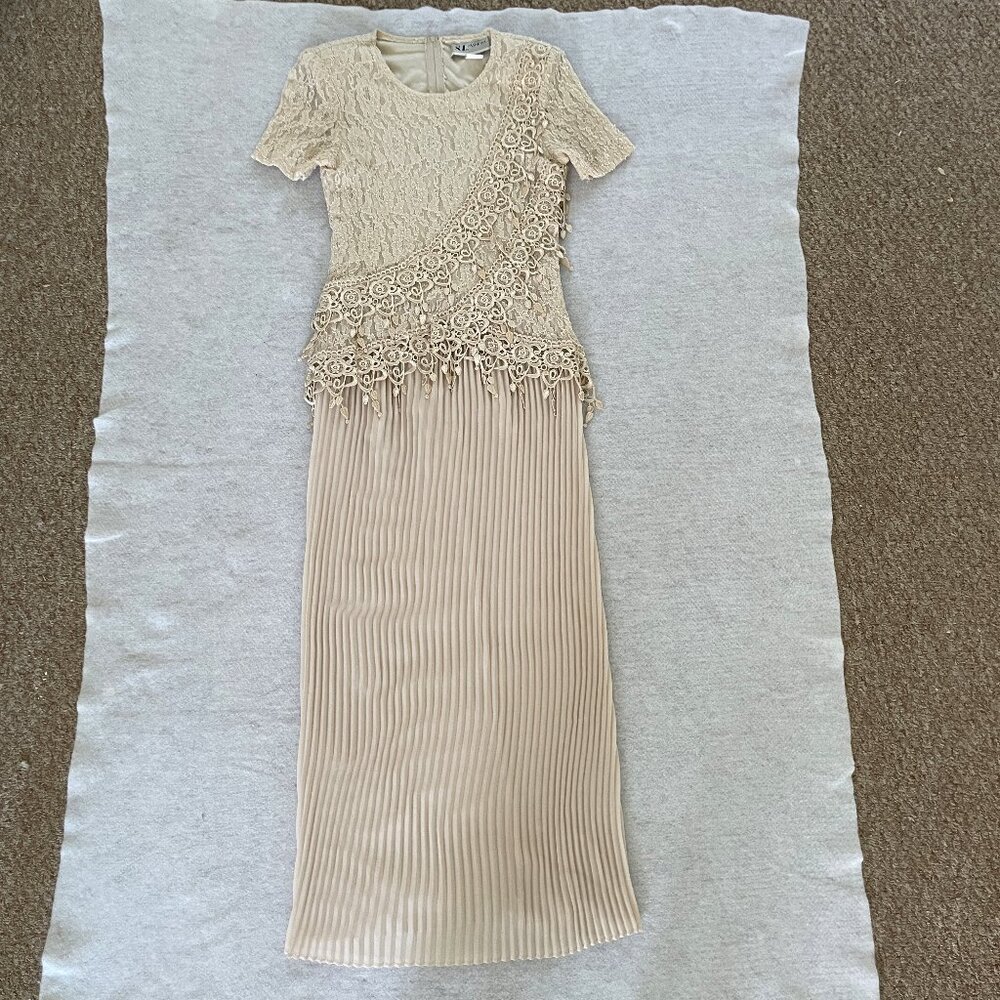S. L. Fashions Women's Vintage Taupe Dress